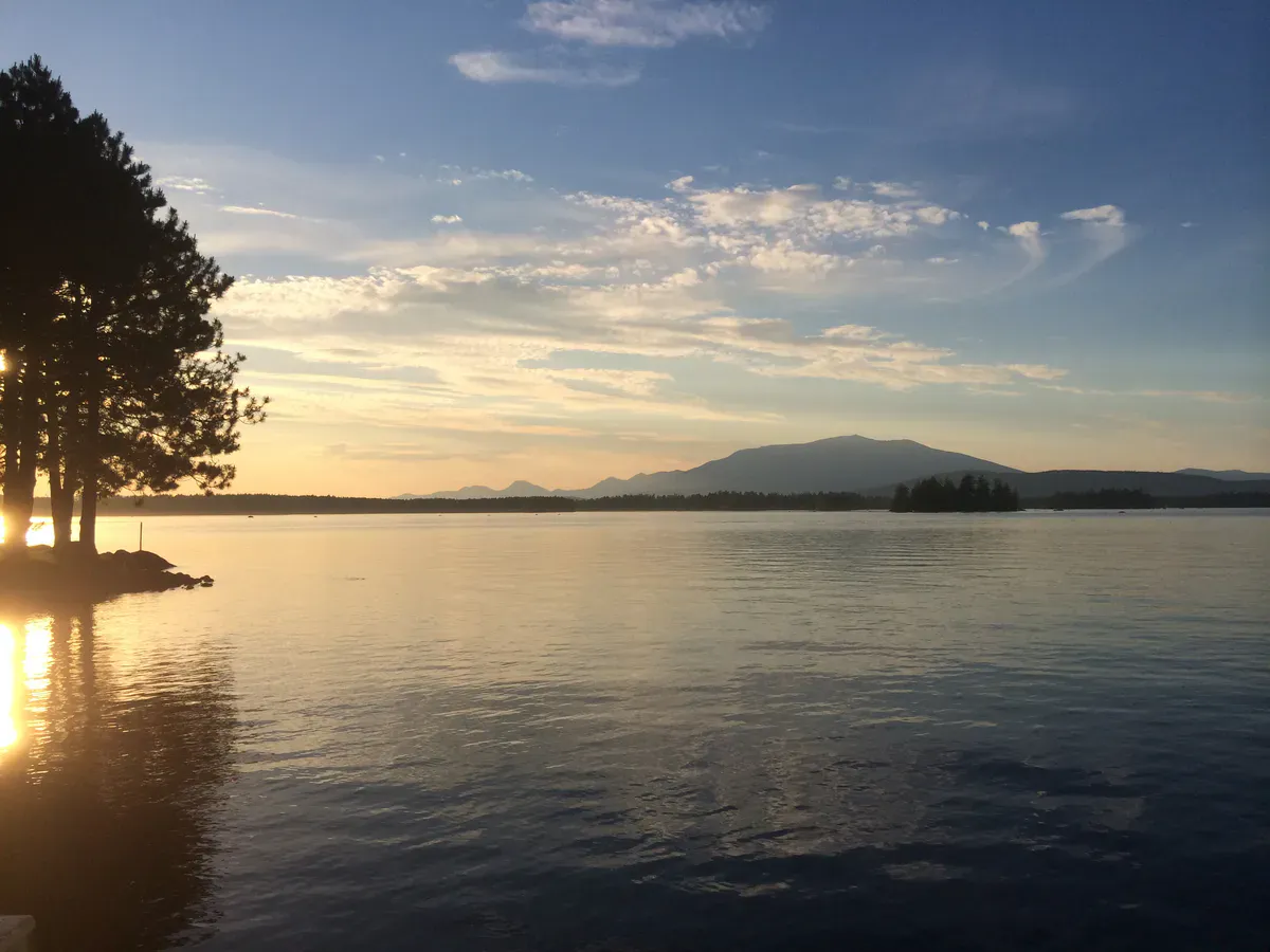 Lake Millinocket in northern Maine, classic Maine backcountry country where the gear in this guide gets put to use