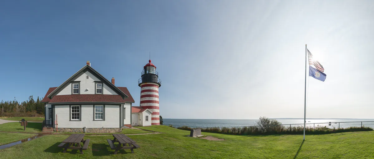 West Quoddy Head Light in Lubec, Maine