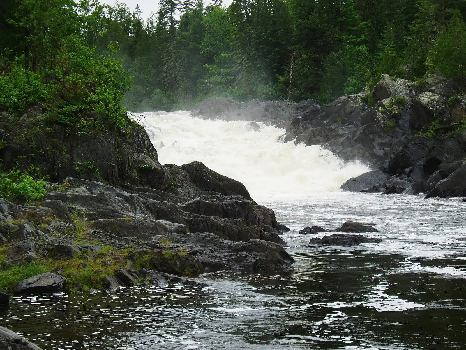 Allagash Falls on the Allagash River in Maine.