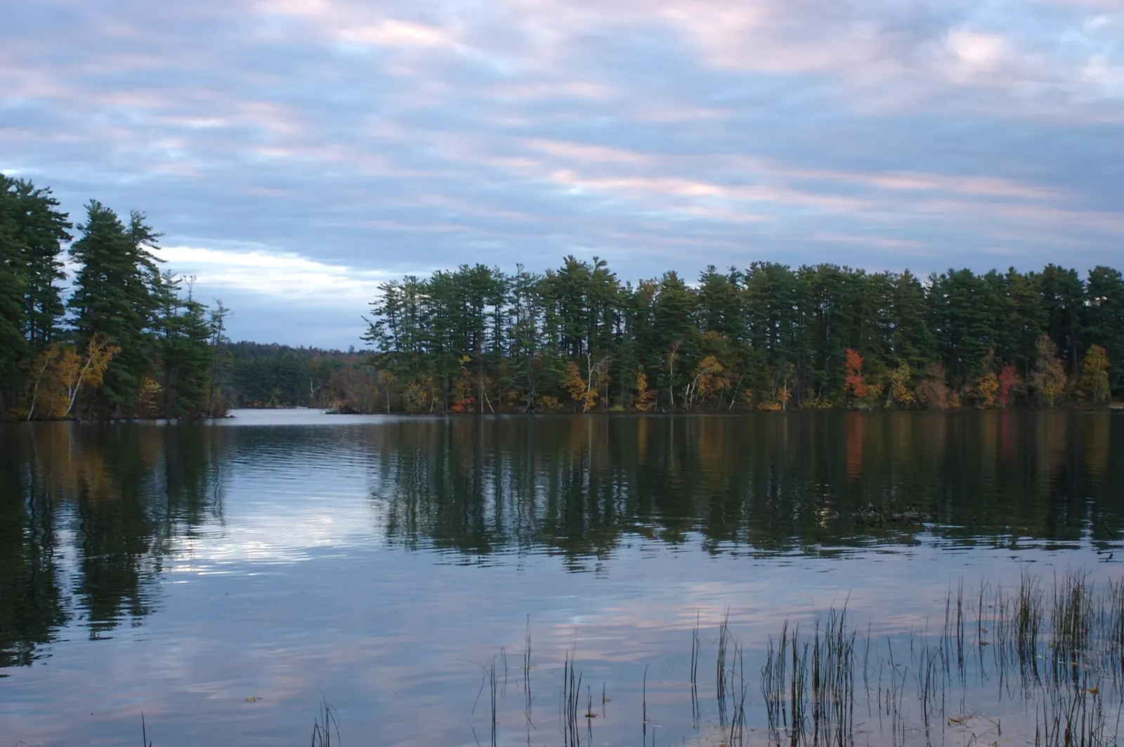 Autumn along Annabessacook Lake in Winthrop, Maine.
