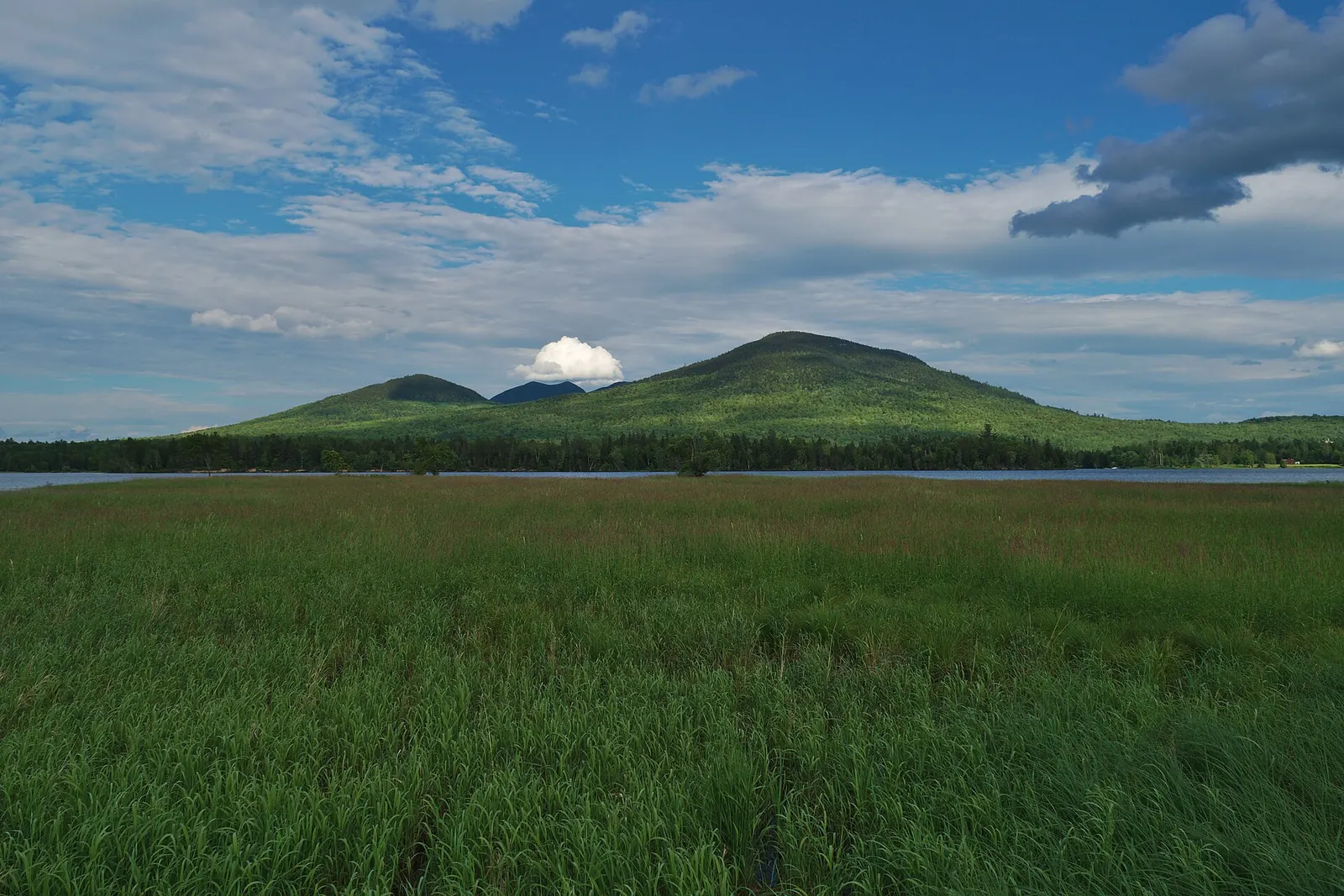 The Bigelow Range seen from Route 27 in western Maine.