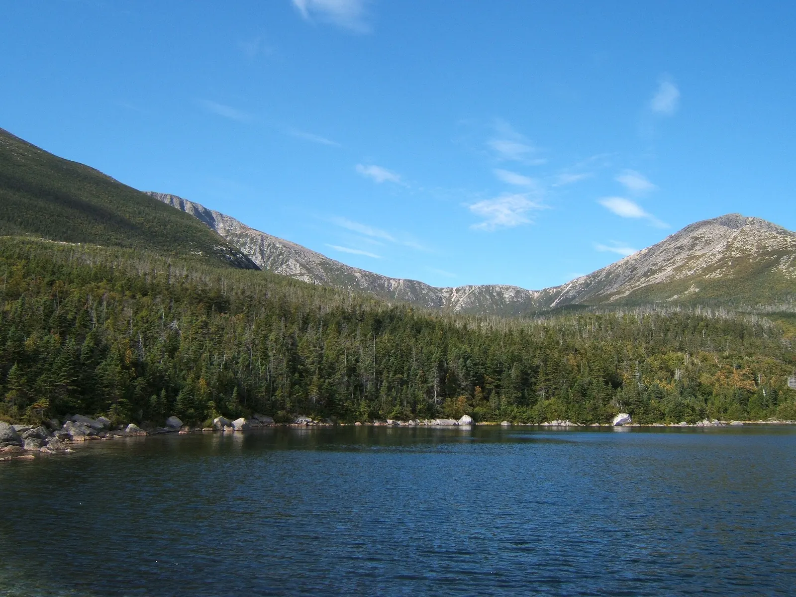 Katahdin’s slopes above Chimney Pond in Baxter State Park, Maine.