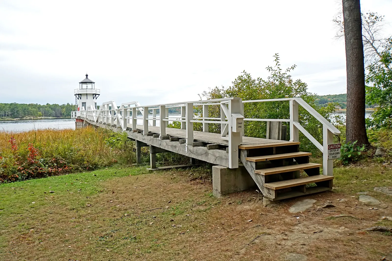 Doubling Point Lighthouse on the Kennebec River in Arrowsic, Maine.