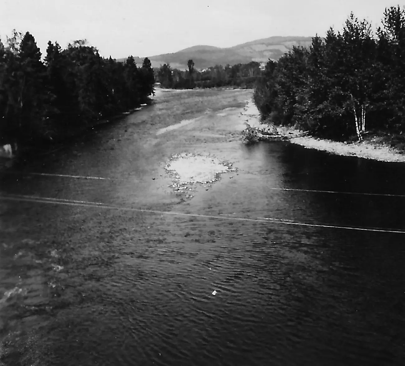 The Fish River in Fort Kent, Maine, near the Saint John River.