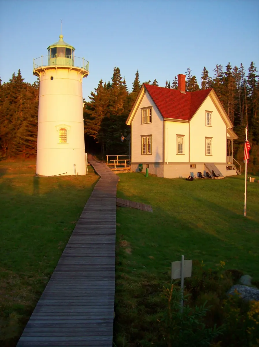 Little River Light and the keeper’s house in Cutler, Maine.