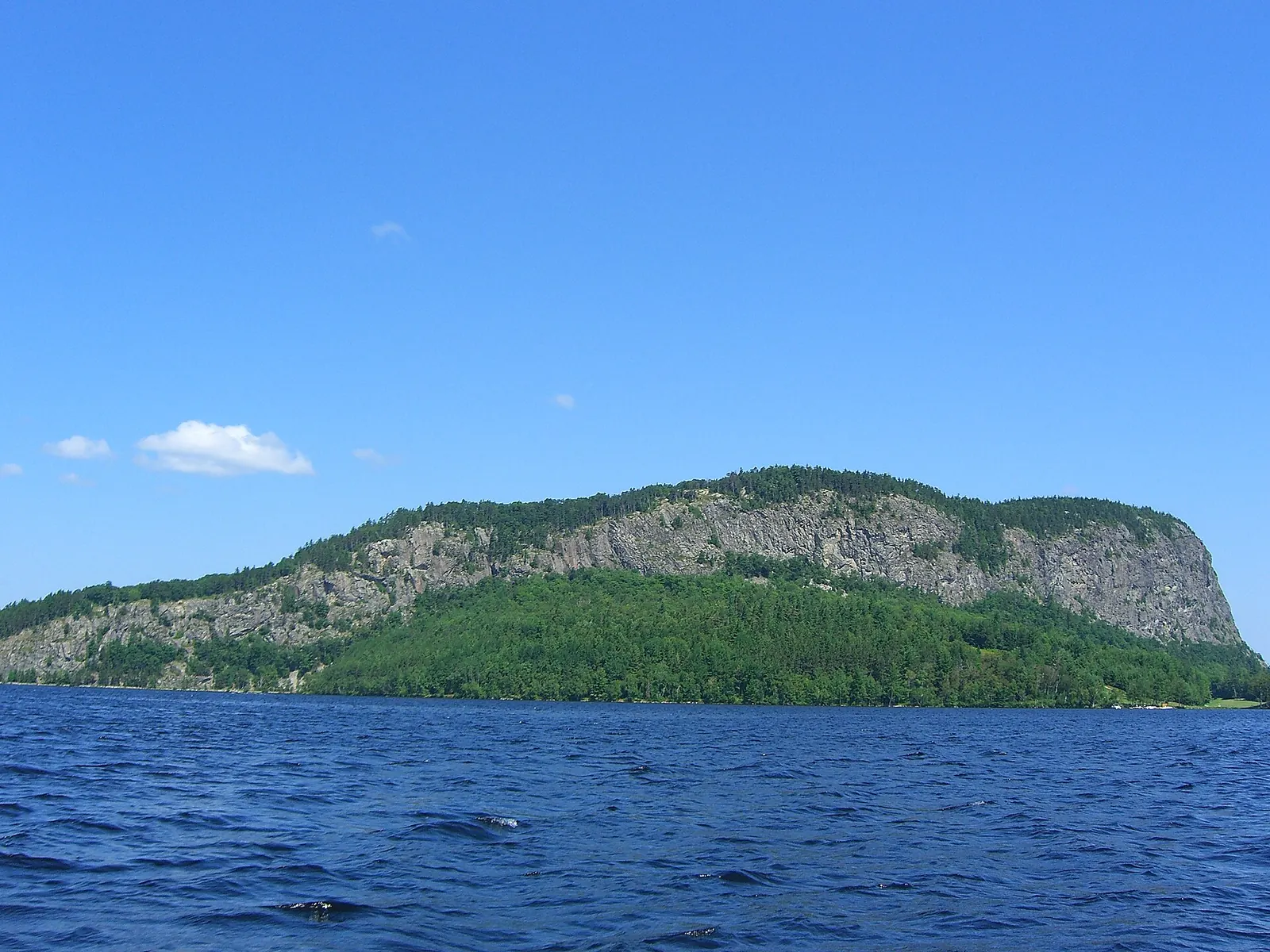 Mount Kineo rising above Moosehead Lake, Maine.
