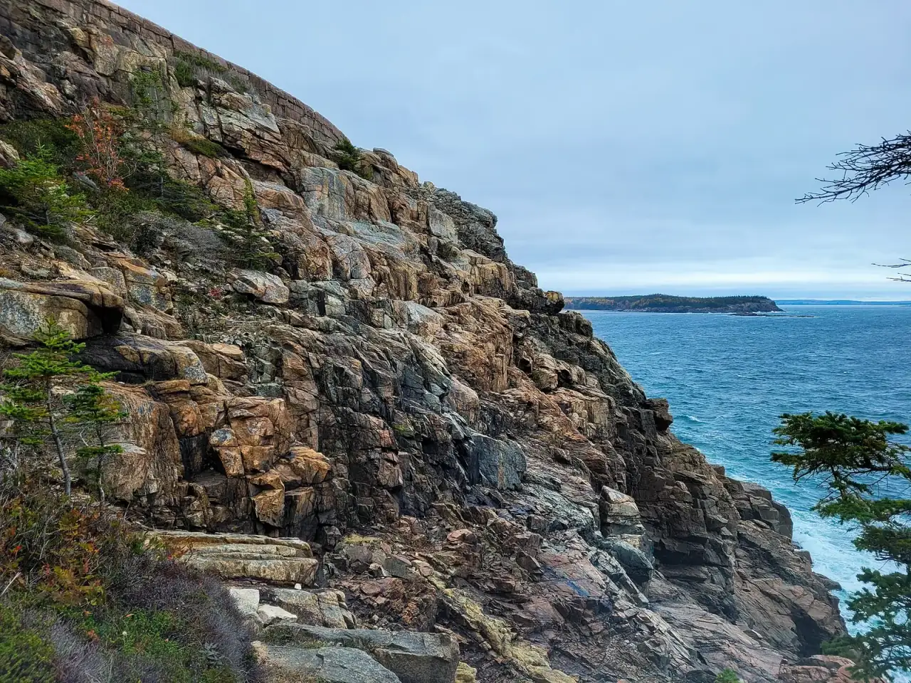 Otter Cliffs along Ocean Path in Acadia National Park, Maine.