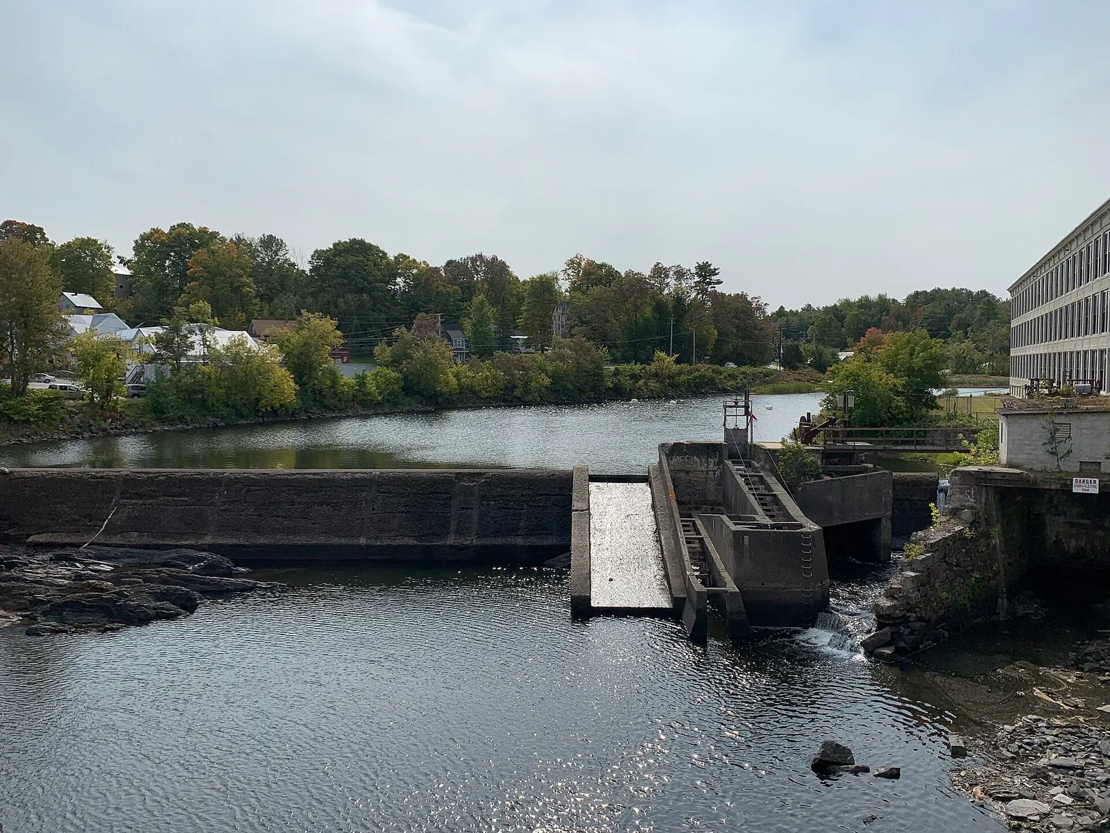 The Piscataquis River in downtown Dover-Foxcroft, Maine.