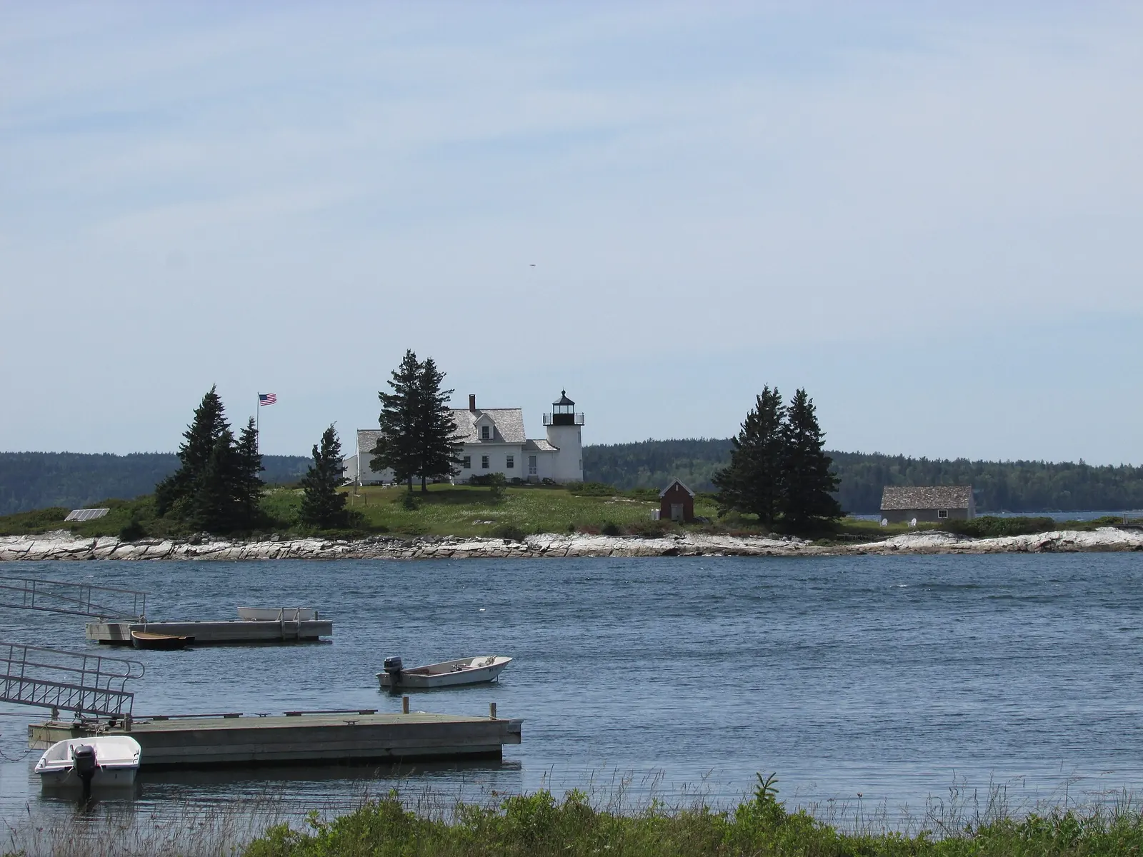 Pumpkin Island Light off Little Deer Isle, Maine.