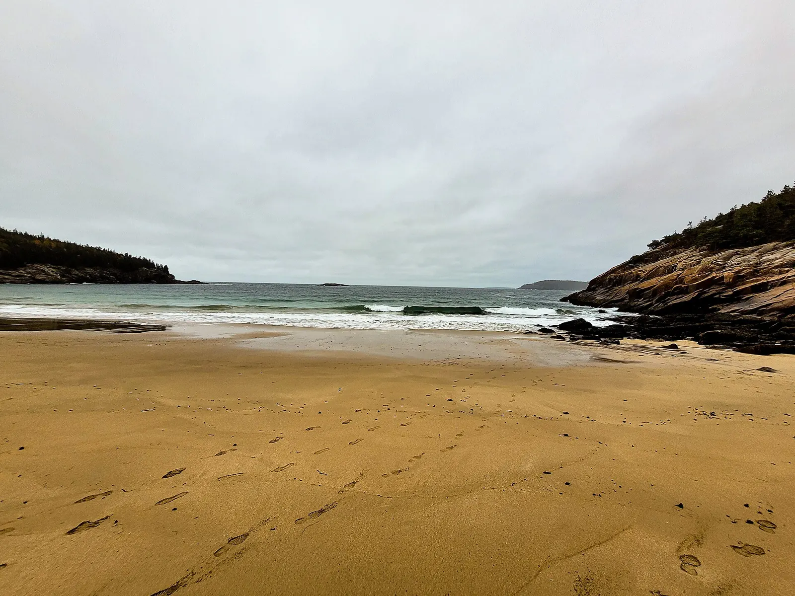 Sand Beach in Acadia National Park, Maine.
