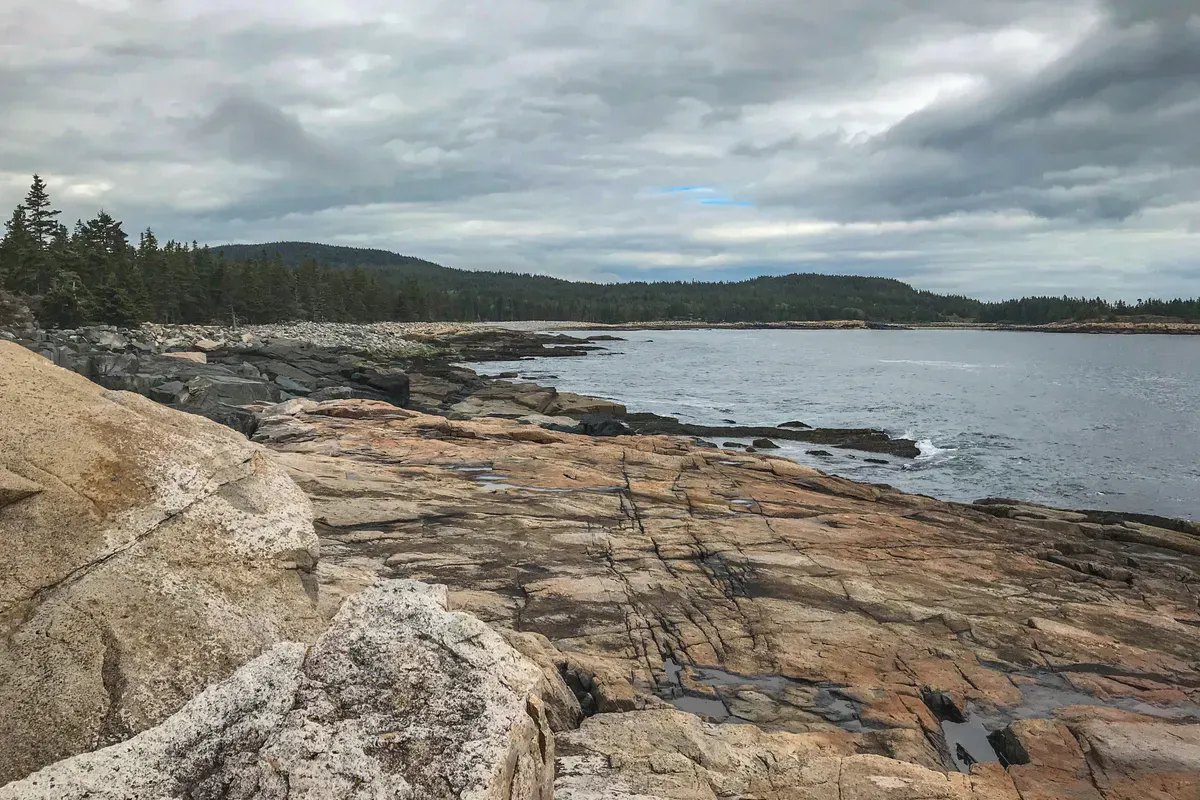 Schoodic Point coastline in Acadia