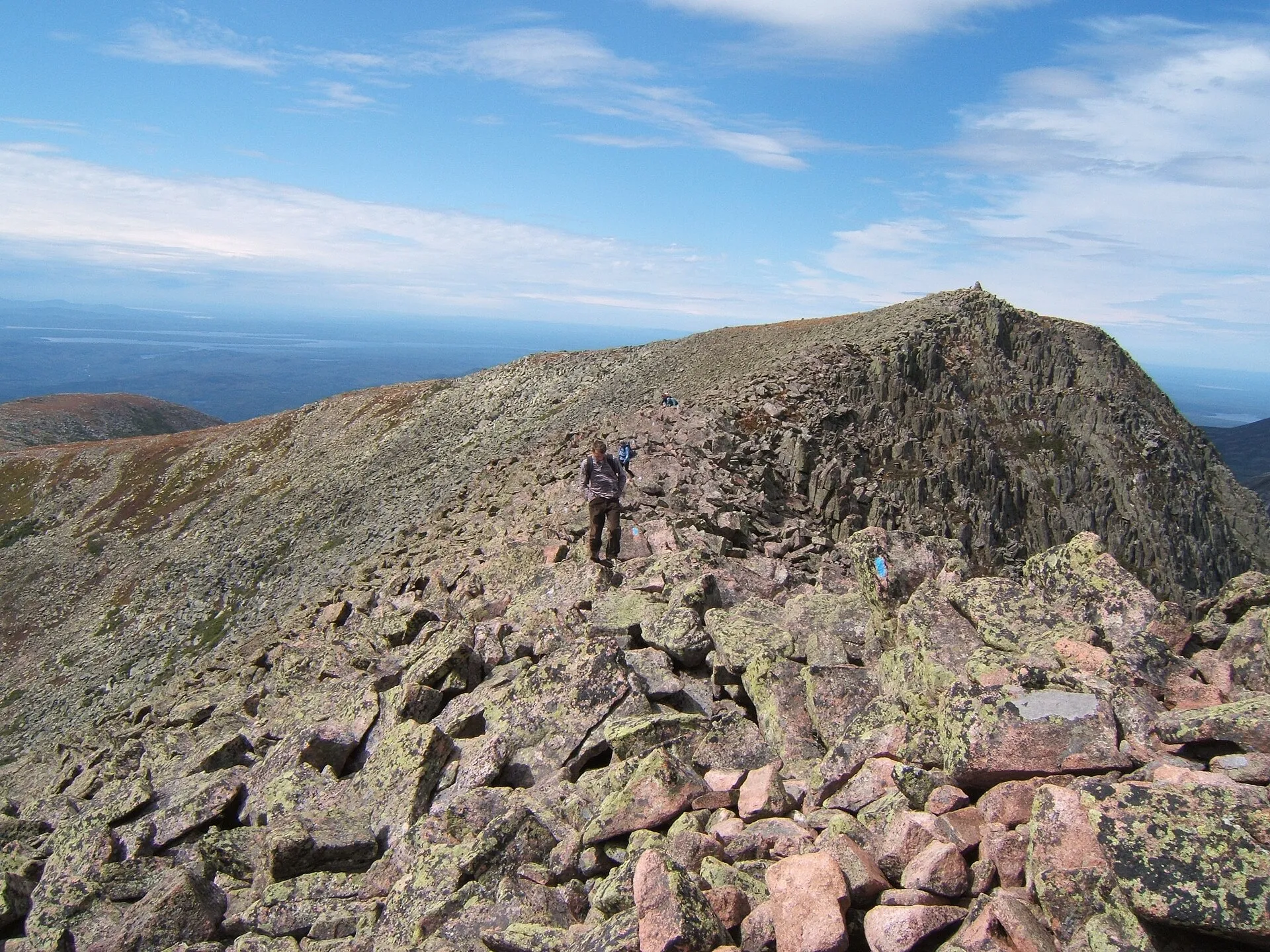 The Knife Edge ridge on Mount Katahdin