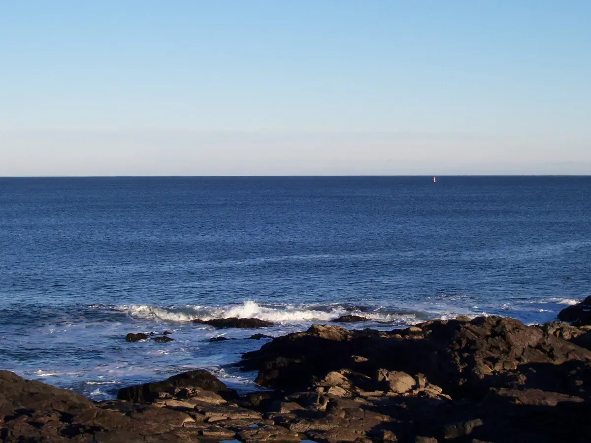 Rocky coastline along Marginal Way in Ogunquit, Maine