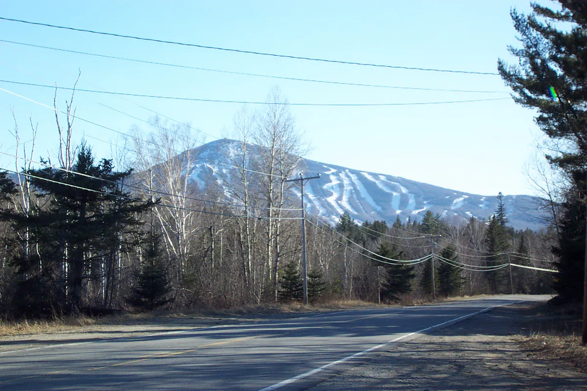 Sugarloaf Mountain seen from Maine State Route 27